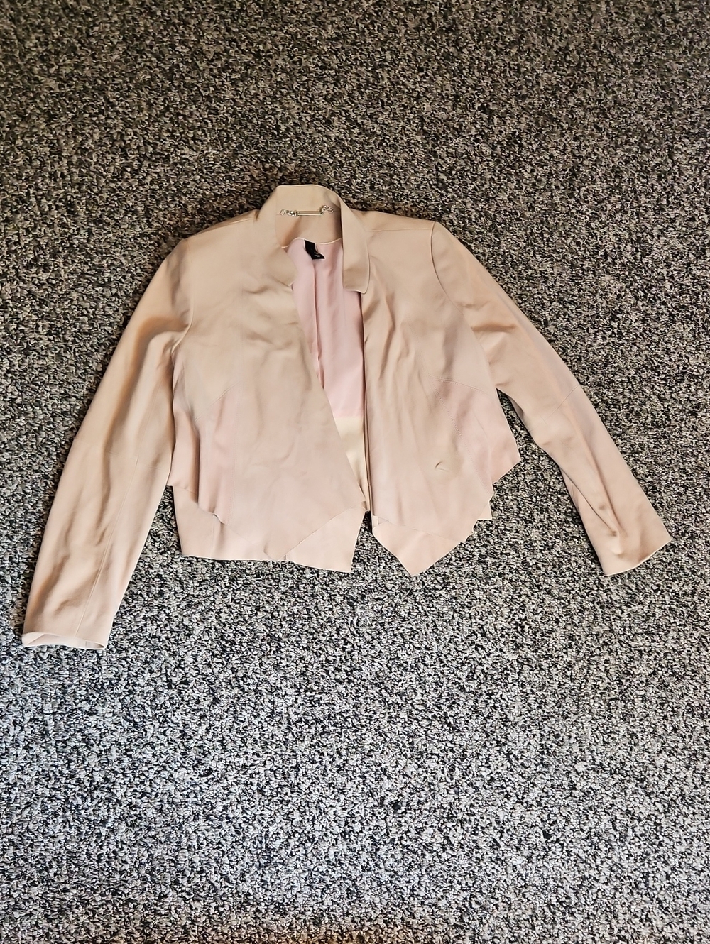 Light Pink Suede Jacket